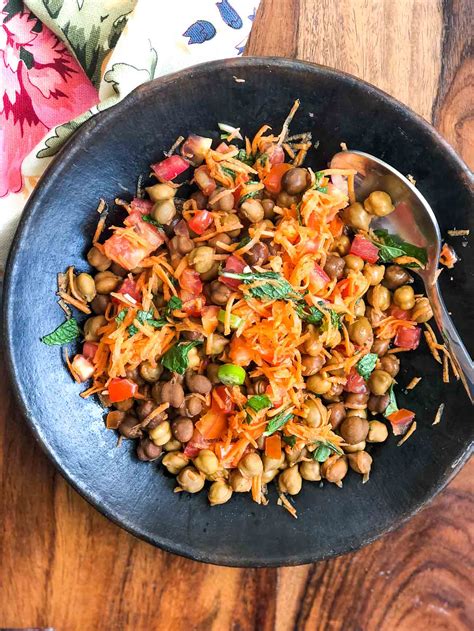 Kala Chana Salad Recipe With Carrots Cucumber Tomatoes By Archana S