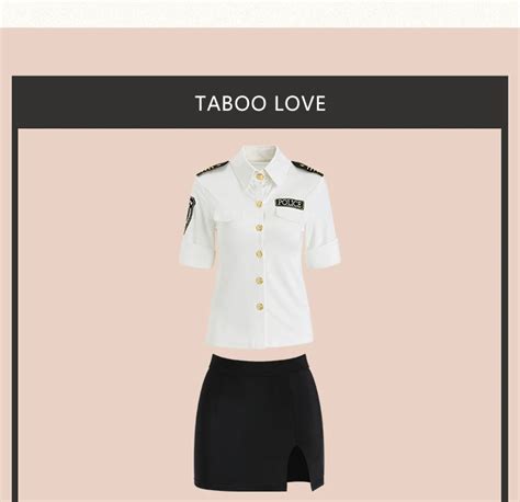 Sexy Policewoman Uniform Female Short Sleeve Blouse And Skirt With