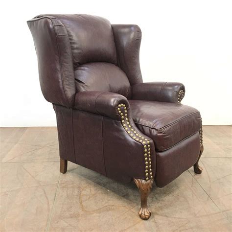 Lot Traditional Chippendale Style Leather Recliner