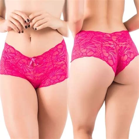 Kit Calcinha Sexy Renda Shortinho Lingerie Confort Vel Mercadolivre