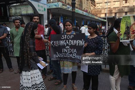 Indians Hold Banners During A Demonstration Held To Mark The 30th