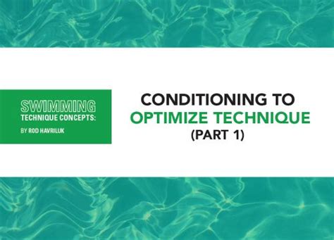 Swimming World Presents “swimming Technique Concepts Conditioning To