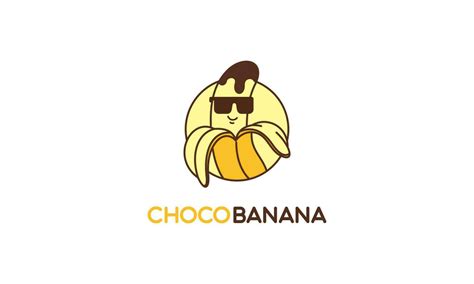 Chocolate Banana Logo Illustration With Funny Character 23798314 Vector