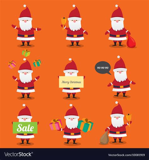 santa claus collection royalty  vector image