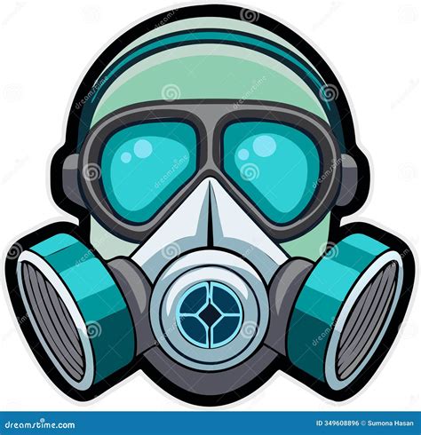 Modern Respirator Vector for Industrial and Healthcare Designs Stock