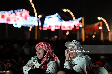 Football Fans Watch The Fifa World Cup Qatar 2022 Opening Match On