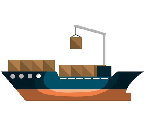 Premium Vector Cargo Ship Delivery Service Vector Illustration Design