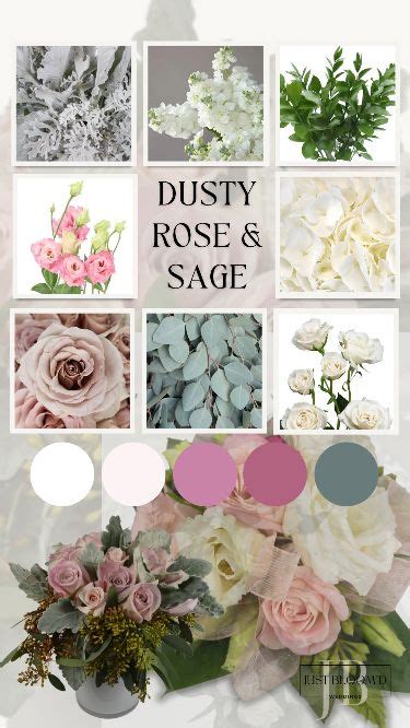 Dusty Rose And Sage Wedding Color Palette Floral Wedding Wedding