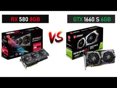 RX 580 8GB Vs GTX 1660 Super 6GB R7 3700X Gaming Comparisions YouTube