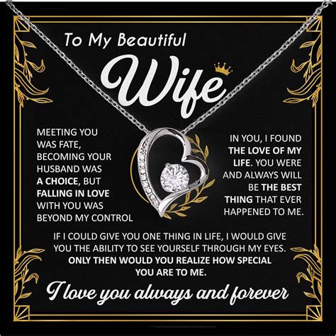 Amazon Valentine Gifts For Wife To My Wife Necklace From Husband