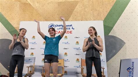 Escalade Oriane Bertone Et Mejdi Schalck Champions De France De Bloc