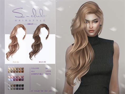 Long Wavy Female Hair By S Club Liquid Sims