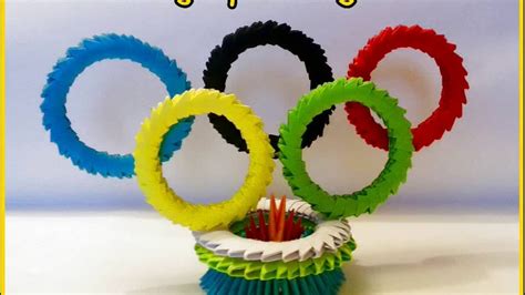 3d Origami Olympic Games Olympic Rings Youtube