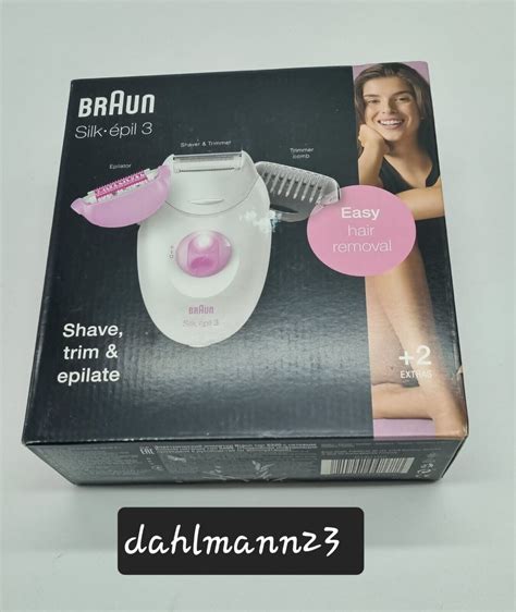 Braun Silk épil 3 Beauty Set Epilierer Damen Haarentfernung pink weiß