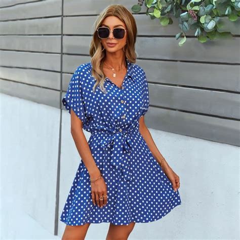 Robe femme chic et élégante Vacances à la plage Bohème Fleurie Bleu