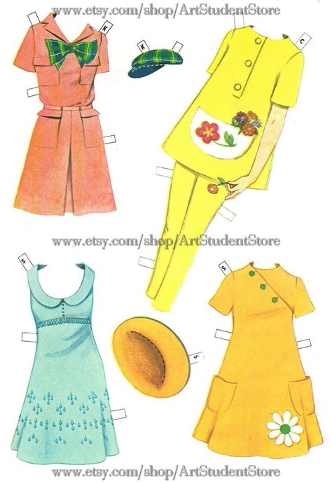 Pdf Printable Digital Vintage Paper Dolls Shamrock Girls Etsy Canada