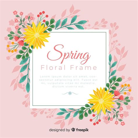 Fondo Primavera Marco Flores Vector Gratis