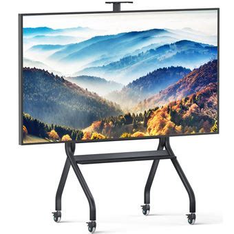 ONKRON TS2080 BLK Support TV sur pied à roulettes pour des téléviseurs