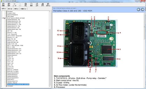 Ecu Modules Repair Helper Components Pinout