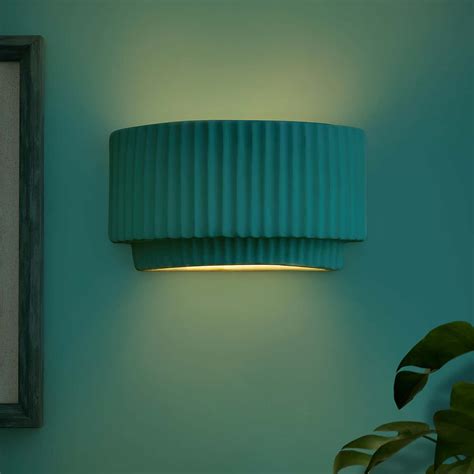 Aivon Ribbed Dimmable Wall Light | Dunelm