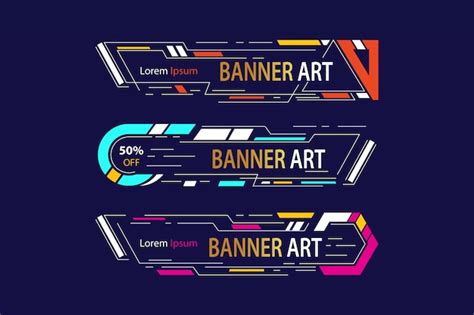 banner art frame  vector