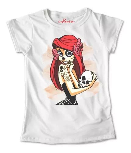 Playera Blusa Ariel Sirenita Catrina Princesas Moda Mujer Meses Sin