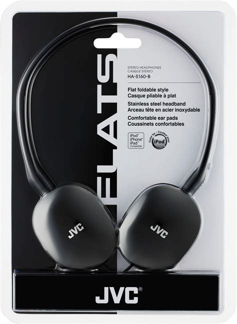 Jvc Flats Wired On Ear Headphones Black Has160b Best Buy