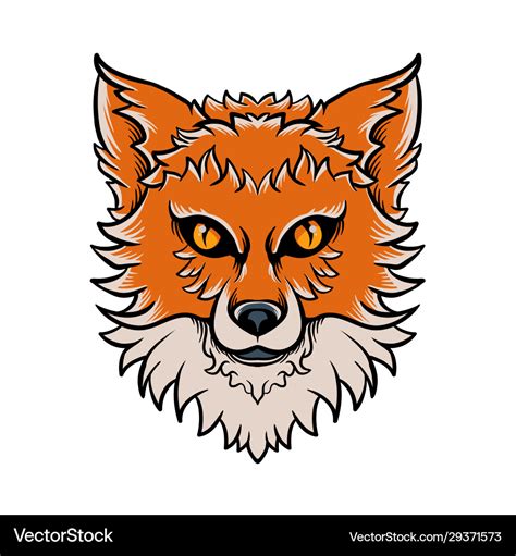 fox head royalty  vector image vectorstock
