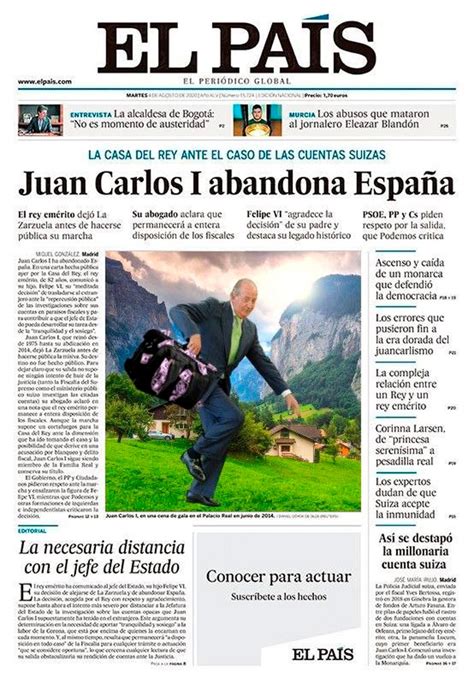 El Rey Emérito Juan Carlos I Se Va De España Noticias