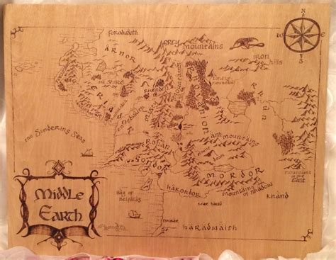 My Friend Wood Burned Her Boyfriend A Map Of Middle Earth The Detail