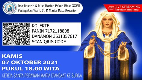 Doa Rosario Perayaan Ekaristi Harian Pekan Biasa Xxvii Kamis