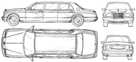 2003 Rolls Royce Silver Seraph Limousine Blueprints Free Outlines