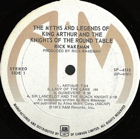 Rick Wakeman – The Myths And Legends of King Arthur And The Knights of – Vinyl Pursuit Inc