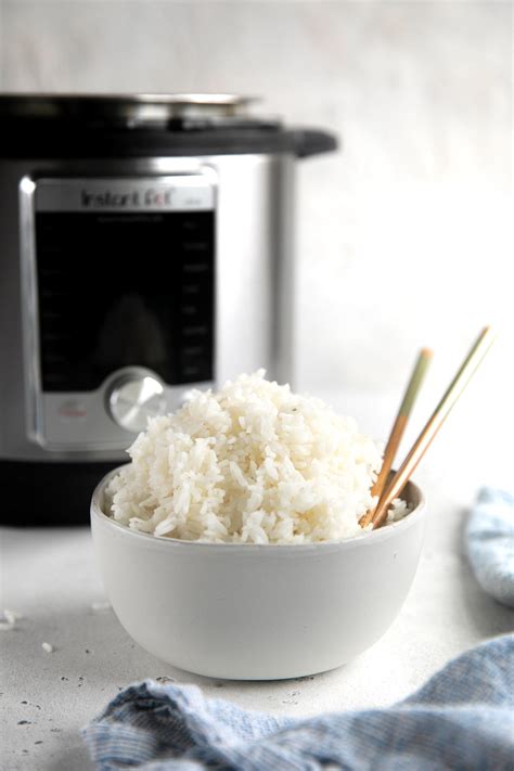 cook perfect instant pot rice  forked spoon