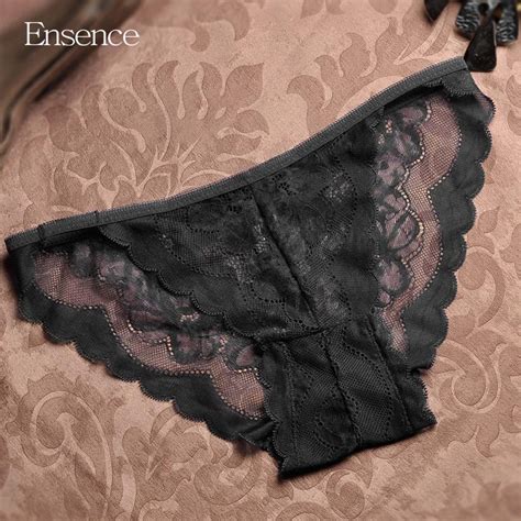 Ensence Lace Sexy Lingerie Cotton Crotch Briefs Satin Silk Panties