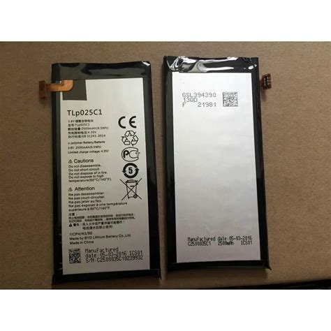 High Quality 2500mAh Battery For TCL Alcatel TLP025C1 Mobile Phone