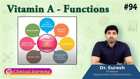 94 Vitamin A Functions Youtube