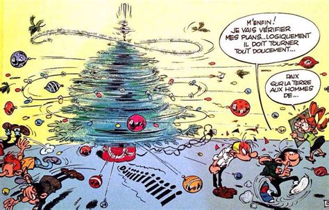 Joyeux Noël Gaston Lagaffe Franquin André franquin Dessins drôles