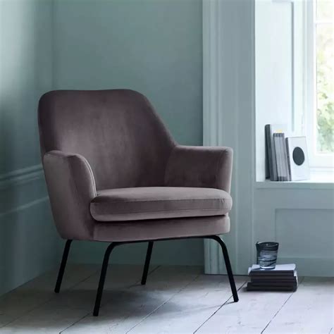 Buy Habitat Celine Velvet Accent Chair Grey Armchairs Habitat