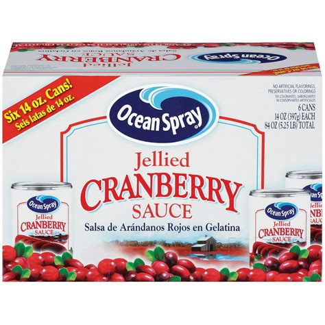 Ocean Spray Jellied Cranberry Sauce 6 Pack 14 Oz Cans