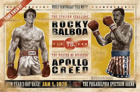 Rocky vs. Apollo 11x17 Print | Etsy