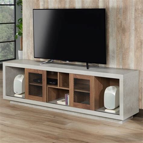 Furniture Of America Tellun Industrial Wood Storage Inch Tv Stand In