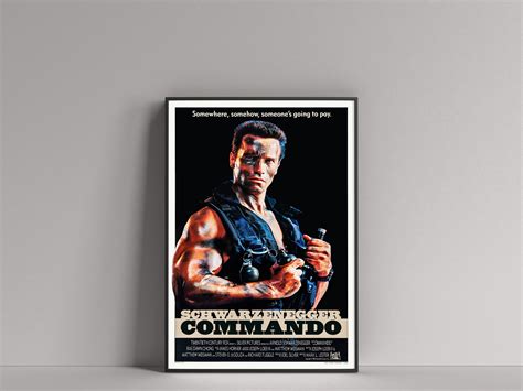 Commando (1985) Movie Film POSTER (Arnold Schwarzenegger, Rae Dawn ...