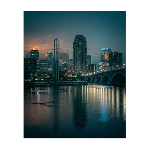 Minneapolis Skyline at Night 01 - Minneapolis Minnesota Photography