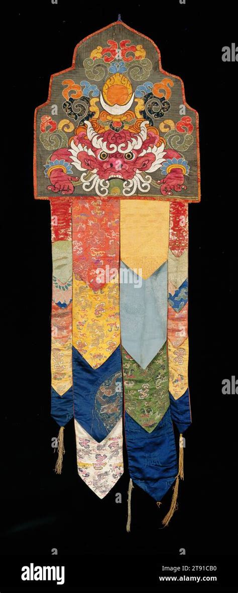 Temple Banner Early 19th Century 70 X 24 In 177 8 X 60 96 Cm Silk