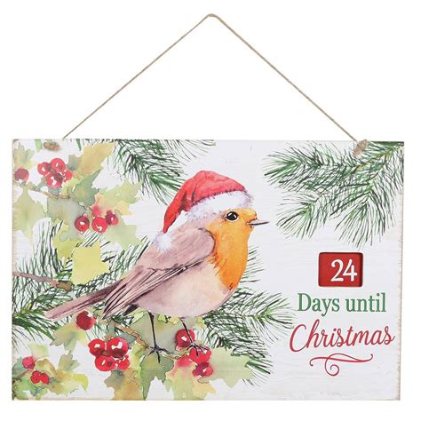 White Robin Advent Calendar Wilko