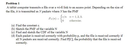 Answered Problem 1 A Tablet Computer Transmits A… Bartleby