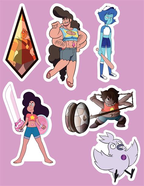 46 Pcs Steven Universe Sticker Pack Cartoon Network Laptop Etsy