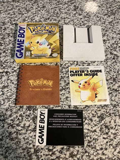 Pokemon Yellow Version Special Pikachu Edition Game Boy Box Manuals NO