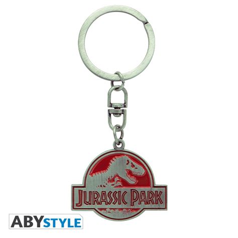 Jurassic Park Keychain Metal Logo X4 Abysse Corp